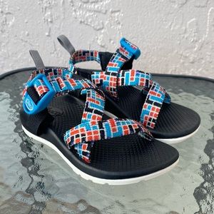 Chaco Kids Z/1 Ecotread Sandal Teal/Red/Black Size- Toddler/Little Kid 12